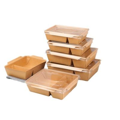 China Customized Packaging Disposable Outlet Salad Box , Cardboard Food Packaging Boxes With Window , Take Away Container for sale