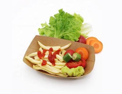 China Wholesale Recycled Materials Low Price Packaging Paper Food Box Disposable Recyclable Fried Chicken Burger Fries Boat Packing Takeout Box for sale