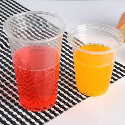 China 100% Eco-friendly Transparent Disposable PLA Plastic Juice Cups for sale