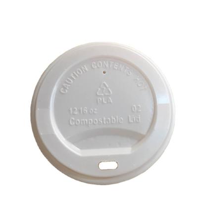 China PLA Good Quality Biodegradable Disposable Coffee Cup Heat Resistant Lid for sale