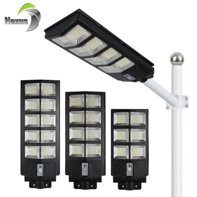 China ROAD New Products Radar Induction Ip65 Outdoor Waterproof ABS 100w 200w 300w Integrated All In One Solar Led Street Light for sale