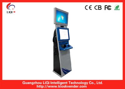 China Advertising Display Dual Touchscreen With Human Face Recognition Device And Bank Card Reader for sale