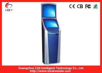 China Indoor Dual Screen Kiosk For Bill Payment Kiosk With Thermal Printer-80mm Paper Width for sale