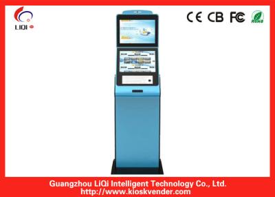 China Hotel LED Dual Screen Kiosk / Advertising Internet Kiosk For Self-service for sale