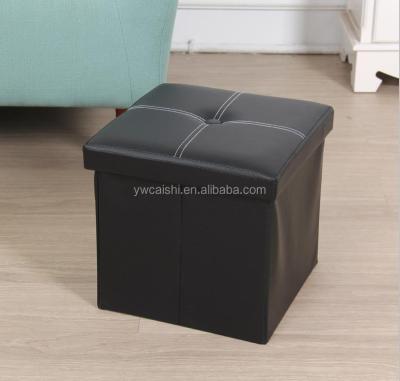 China stool home & Factory Price Ottoman Faux Leather Ottoman Ottoman Bedroom Kids Foldable Storage Stool for sale