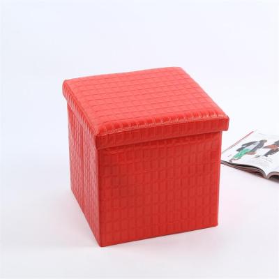 China Wholesale Viable High Quality Living Room PU Storage Boxes Leather Collapsible Trash Bins With Lid for sale