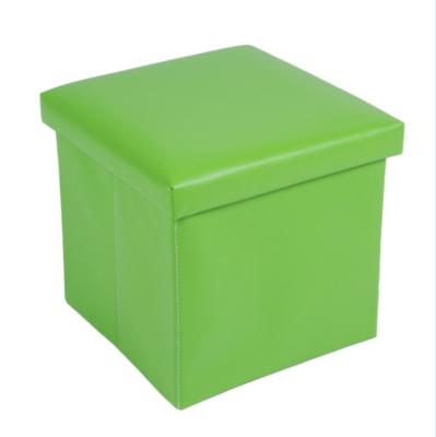 China Foldable Classic Folding Furniture Storage Leather Ottoman Pedicure Foot Stool for sale