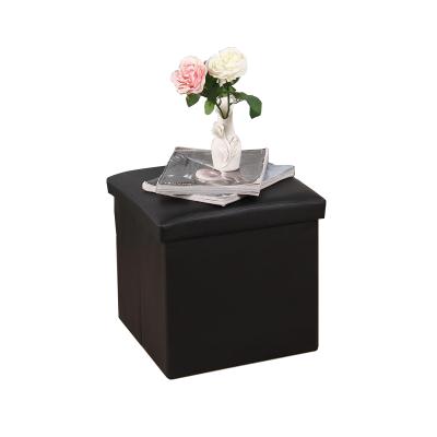 China Leather Foldable Cube In Viable Popular Faux Living Room Storage Of Storage Boxes And Trash Cans for sale