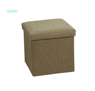 China Sustainable Home Supplies Goods Storage Case Fabric Foldable Storage Stool for sale