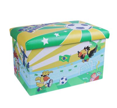 China Modern Leather Kids Play Storage Stool for sale