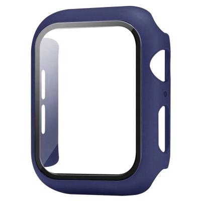 China Hard Plastic Apple Watch Cover Device Case+Tempered PC Screen Frame 360 ​​Full Screen Multicolor Hard Glass Protector for sale