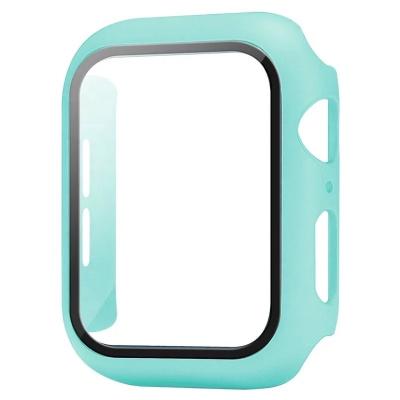 China Hard Glass Screen Protector PC Case+Tempered New Apple Watch S7 41mm Case 2021 Hotselling With Tempered Screen Film for sale