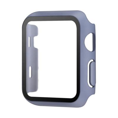 China Hot Selling Durable Apple Watch Case Matte Hard Case +Tempered Screen Protector 38mm 40mm 42mm Factory 44mm Colored Glass OEM for sale