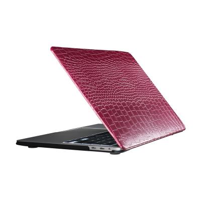 China Luxury High Quality Simple Front Side PU Crocodile Macbook Leather Case For Air Retina Pro Series for sale