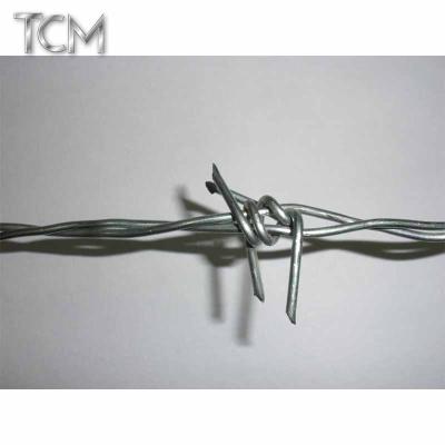 China Iron wire ahina exporting galvanized barbed wire zina aoated barbed wire roll for sale