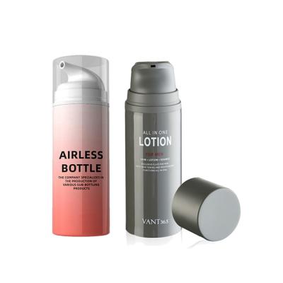 China 100 ml 150 ml alrededor de la botella privada de aire cosmética blanca de los PP de la forma con la bomba para la crema en venta