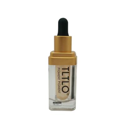 China Fles van het luxe15ml de Gouden Vierkante Acryl Duidelijke Berijpte Druppelbuisje voor Serum Te koop