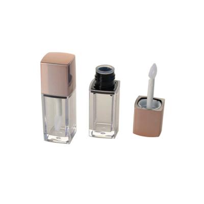 China envases vacíos del lustre del labio del tubo del lustre del labio de 5ml PETG con el casquillo del oro en venta