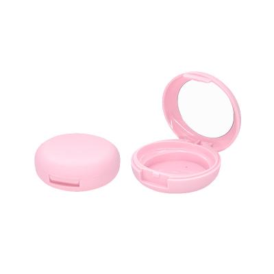 Cina Polvere del compatto di Matte Pink Empty Round Plastic che imballa per la tavolozza dell'ombretto in vendita