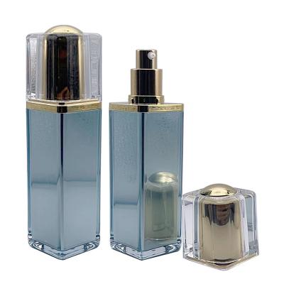 China de Luxe Lege Vierkante Kosmetische Fles van 30ml 100ml met Lotionpomp Te koop