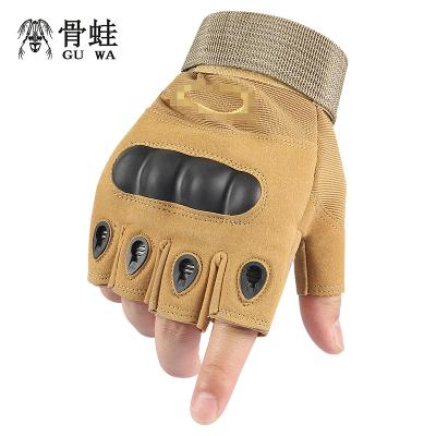 China Wholesale Powerful Non-Slip Outdoor Climbing Recycling Tactical Non-Slip Finger Half Gloves Pack Face Gloves for sale