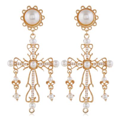 China 2021 Hotsale Trendy Polynesian New Popular Jewelry Large Cross Earrings XUNBEI Fashion Environmentally Friendly For Women for sale