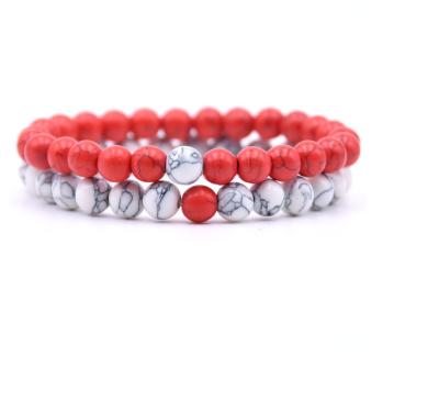 China XUNBEI FASHION Stone Beaded Bracelet Distance Couples Classic 2pcs/set Natural Bracelet Handmade Bracelets, Trendy Free Round Bracelets for sale