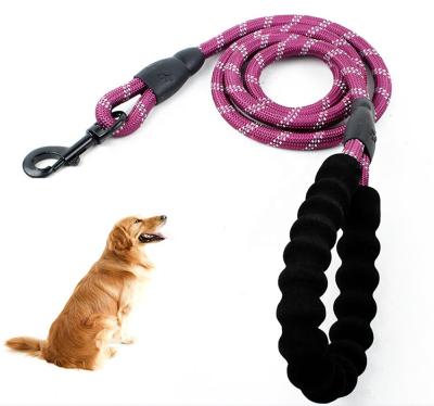 China Durable Strong Dog Leash with Comfortable Padded Handle and Highly Reflective Leads for Medium and Large Dogs for sale