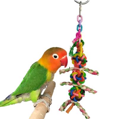 China Viable Color Corn Ball Leaf Hemp Sword Rope Gnawing Rope Viable Bird Toys Parrot Toys Bird Climbing Twine for sale