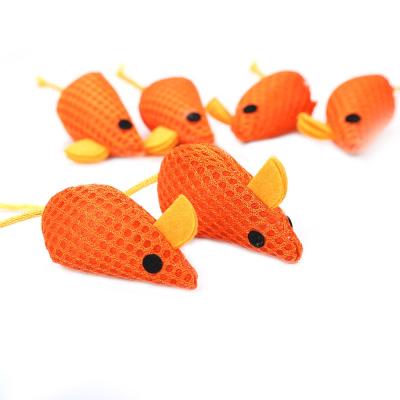 China Viable Pet Toys Net Fabric Mouse Trained Cat Toy Pet Cat Scratch Toy for Cat Training for sale