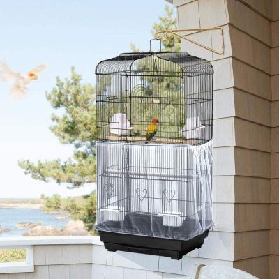 China Airy Gauze Bird Cage Seed Catcher Viable Seeds Parrot Mesh Net Cover Stretchy She Nylon Accessories Dust-Proof Universal Birdcage Guard for sale