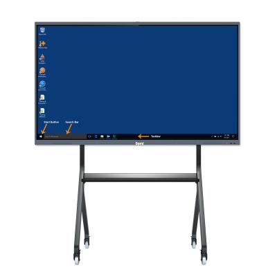 China School Quality Floor Teaching Stand 65 Best 100 Inch Panel 4K Educational Use Online Classroom Smart Board Interactive Whiteboard for sale