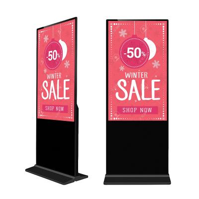 China Indoor Floor Standing 55 Inch 4K Indoor Interactive Touch Media Player 43 Inch Vertical LCD Digital Signage Advertising Screen Players for sale