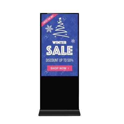 China Indoor Cheap Price 55 Inch VCR Android Indoor Panel Floor Standing Advertising Display for sale