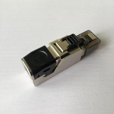 China PINNUO Networking Factory Price Protected Cat6a Toolless Connector 8P8C Cat6a RJ45 Field Termination Plug for sale