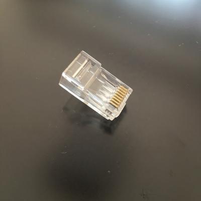 China High Quality One Piece Cat6 Crystal Head 8P8C RJ45 Socket RJ45 Boxed Unshielded Gold Plated Modular Connector for sale