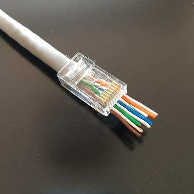 China Easy Type E-Z RJ45 Networking Cat6 UTP 8P8C Connector for sale