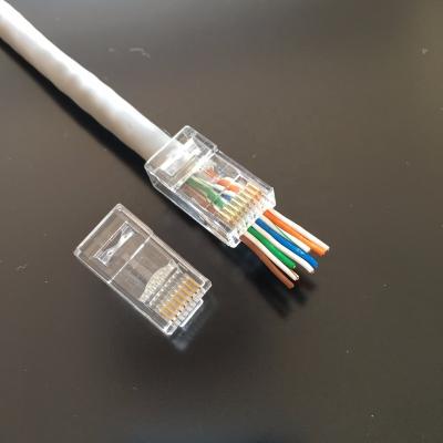 China Easy Type E-Z RJ45 Networking Cat5e UTP 8P8C Connector for sale