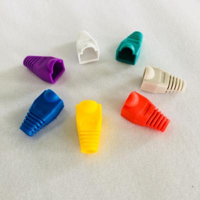 China For Male RJ45 Ethernet Network Rubber Boot OD 6.0mm Cable Grommet Soft Plastic Boots For Cat5e Cat6 Male Modular Plug for sale