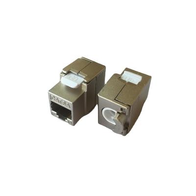 China New MINI Type Cat High Quality Zinc Alloy 6A STP Keystone Jack 180 Degree Toolless Network Module for sale