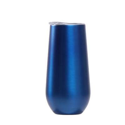 China Sustainable Wholesale Suitable Price 304 Stainless Steel Wall Vacuum Eggshell Double Wine Cup Tumbler for sale