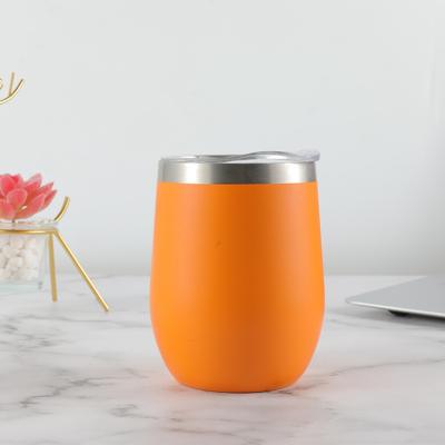 China Stainless Steel Viable Eggshell Wholesal Private Label Vacuum Mini Car Mug Reusable Coffee Portable Water Cup Bottle for sale