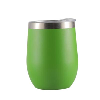 China Viable Competitive Price Custom Eggshell 12oz Wine Tumbler Cups With Lid for sale