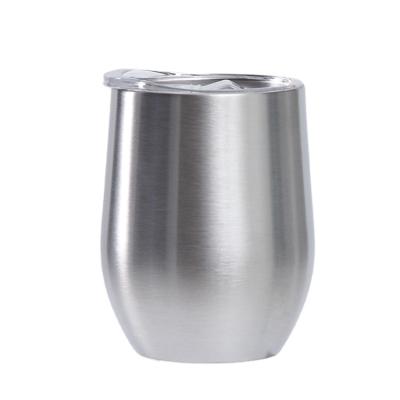 China Sustainable Customized Good Quality 304 Stainless Steel 12oz Insulated Egg Wine Tumbler for sale