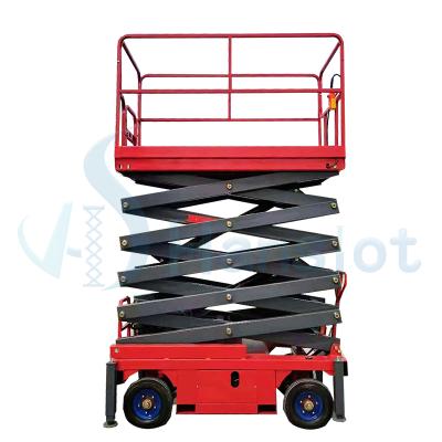 China Aerial Construction Works 6-12m Hydraulic Mobile Self Propelled Scissor Man Lift For Wholesale for sale