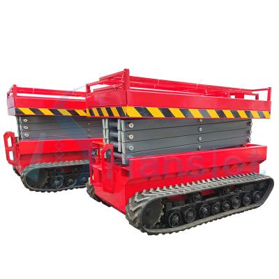 China Aerial Construction Work Mini Platform Lifter Machine Hydraulic Self Propelled Manual for sale