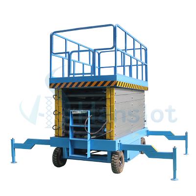 China Aerial Construction Works 500kg 12m Small Crane Equipment Scissor Lift Platform for sale