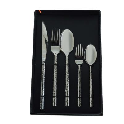 China Viable Gift 5pcs Best Selling High Quality Royal Current Reusable Cutlery Set With Black Box for sale