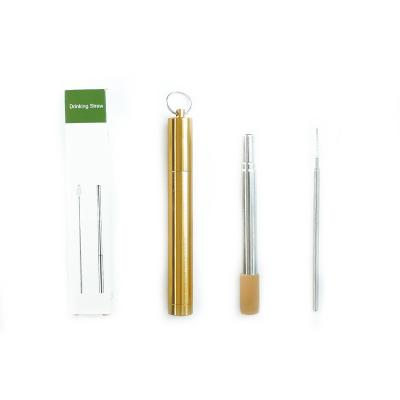 China New Type Sus 304 Stainless Steel Bargain Price Telescopic Sustainable Drink Straw for sale