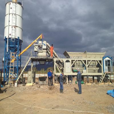 China Mobile Concrete Mixing Batcher Plant With CE, GOST, ISO Certificates YHZS50 for sale